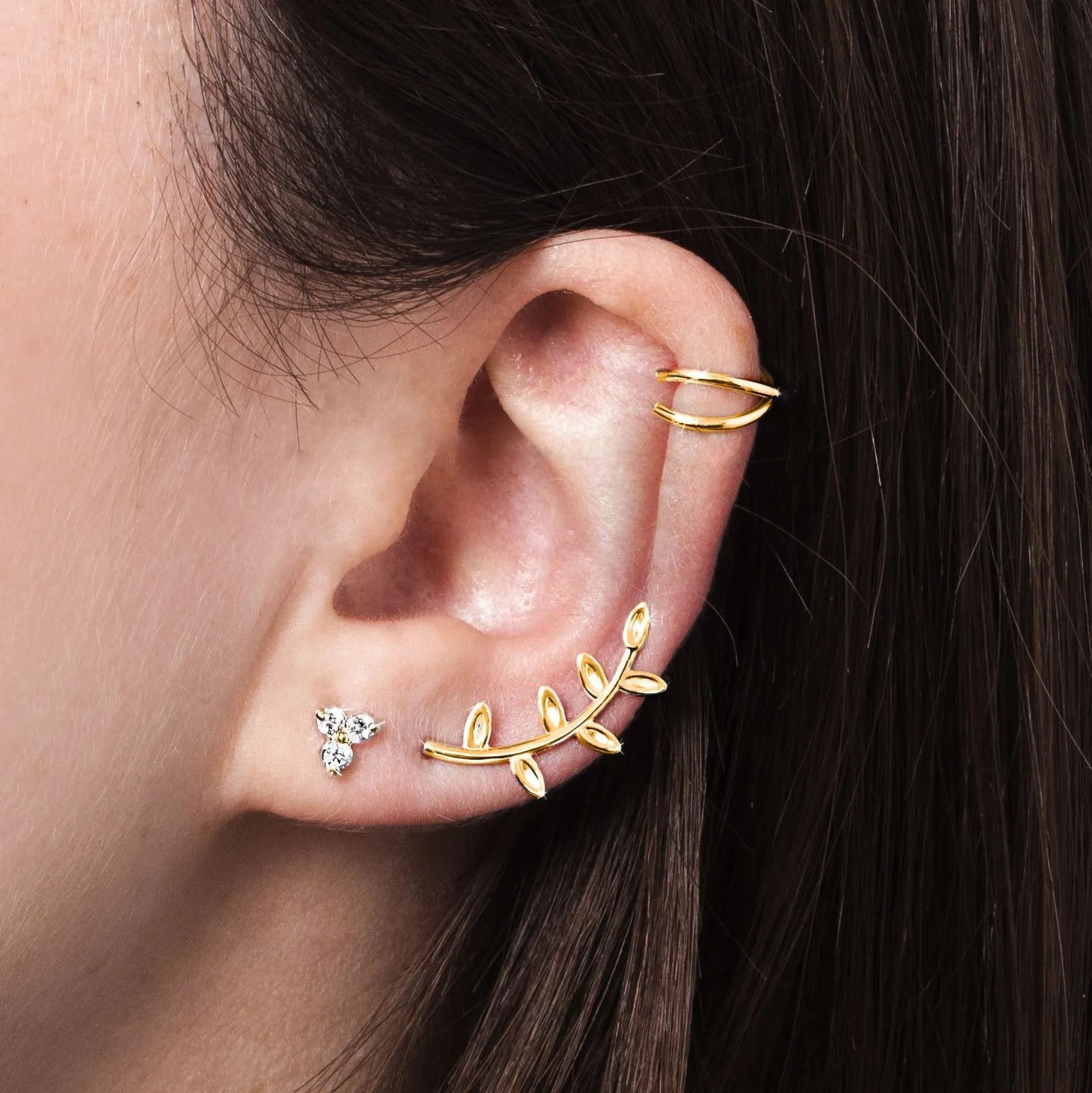Cross Gold Ear Cuff