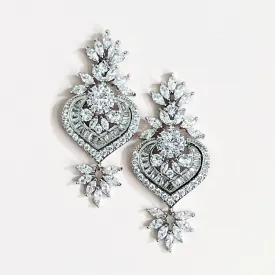 Crystal Floral Bridal Earrings