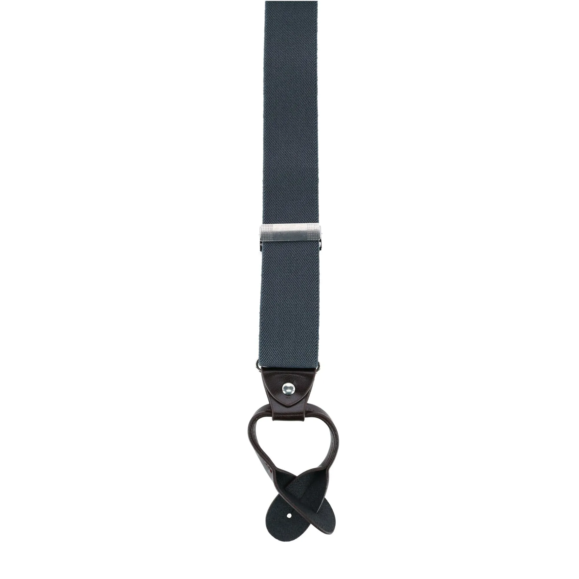 CTM® Men's 1.375 Inch Wide Solid Color Y-Back Button-End Suspenders