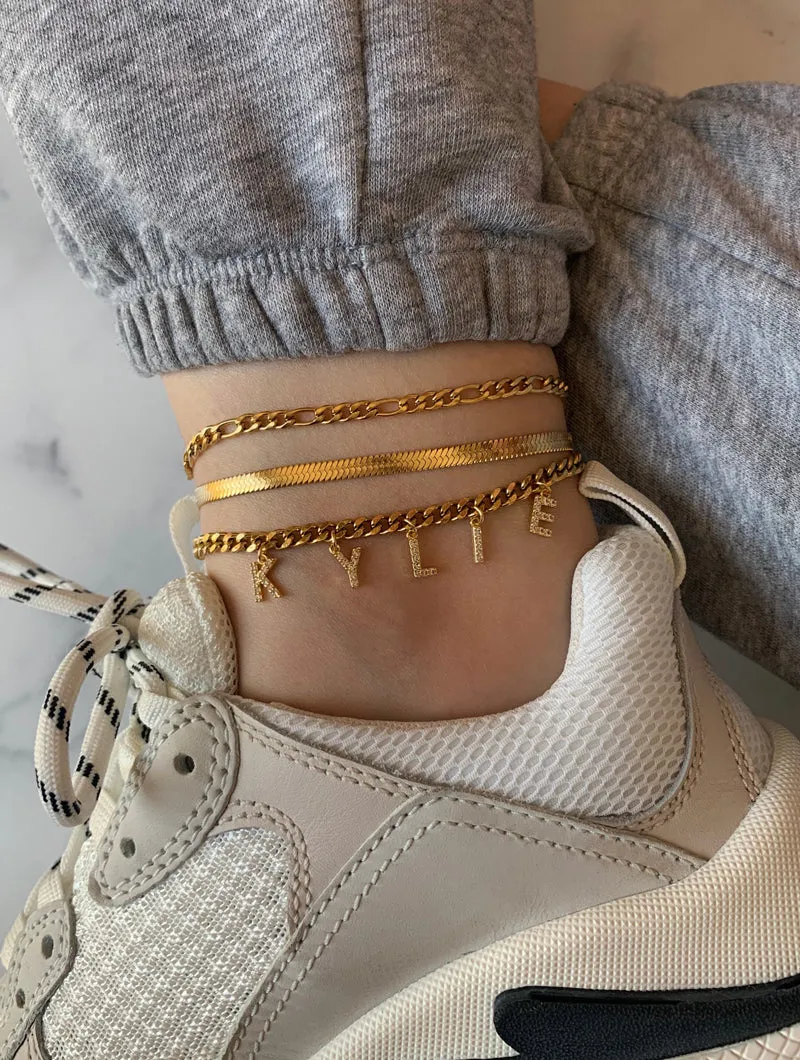 Custom Name 4MM Anklet