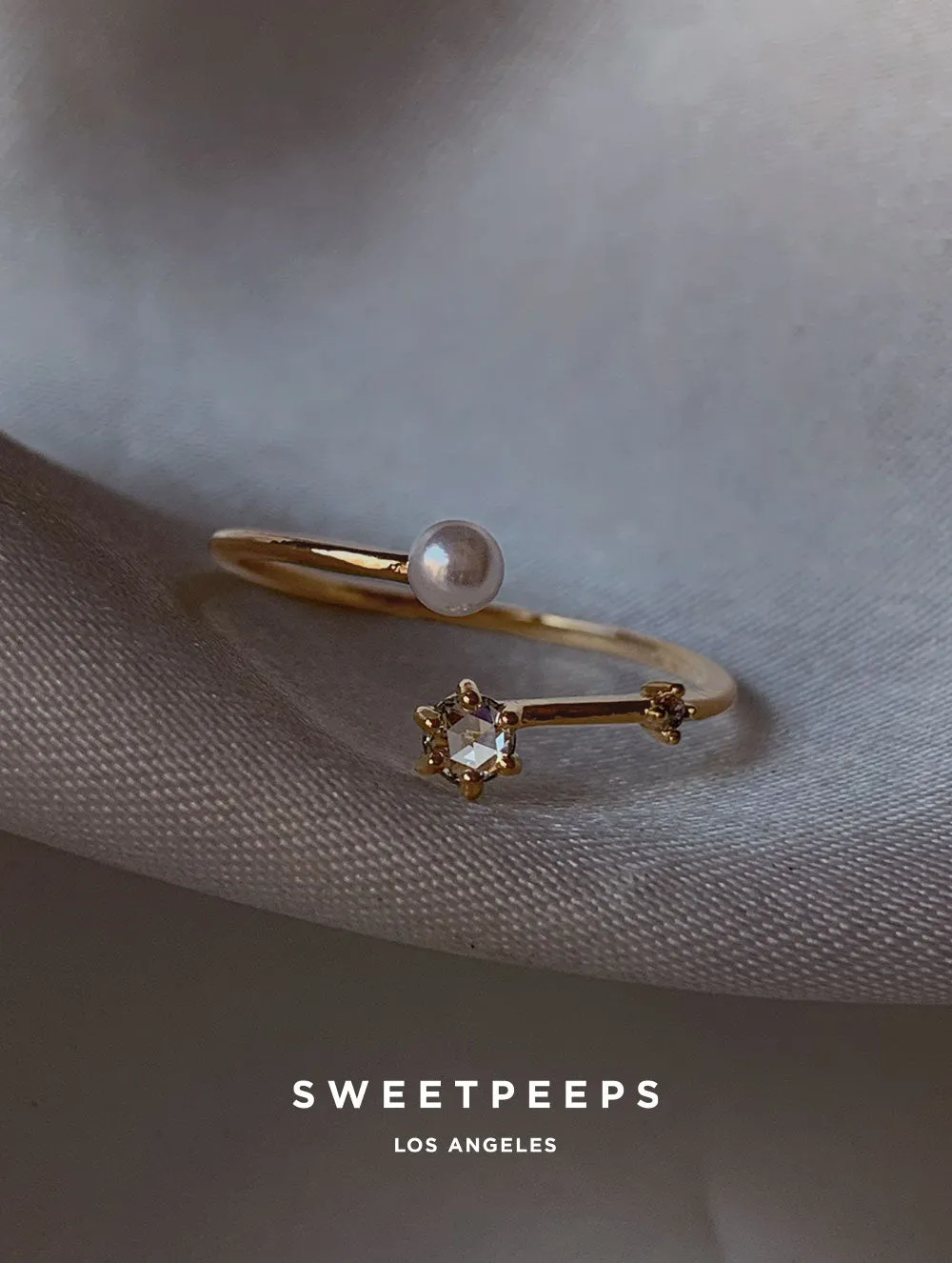 Cynthia Delicate Pearl Ring