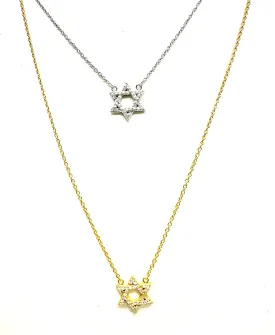 CZ Star of David Necklace
