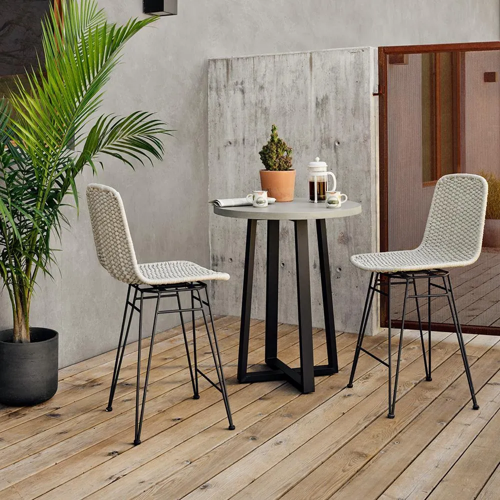 Dema Outdoor Swivel Bar   Counter Stool