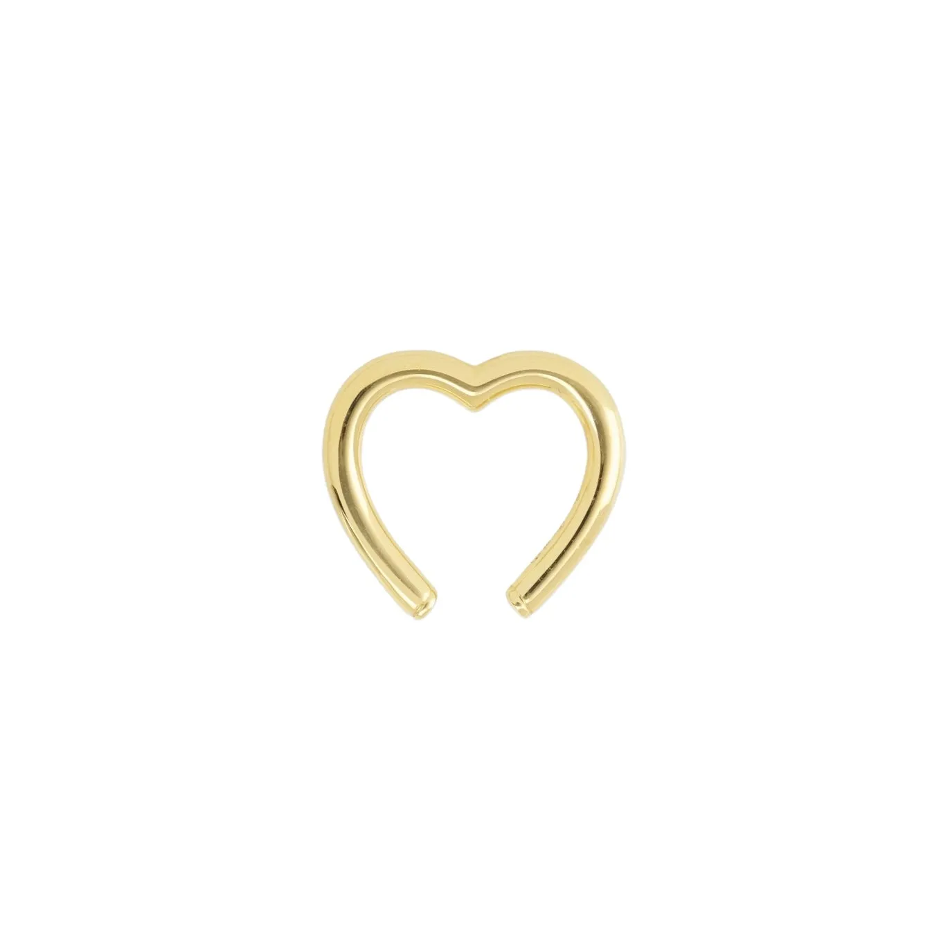 Diamond or High Polish Heart Amor Ear Cuff