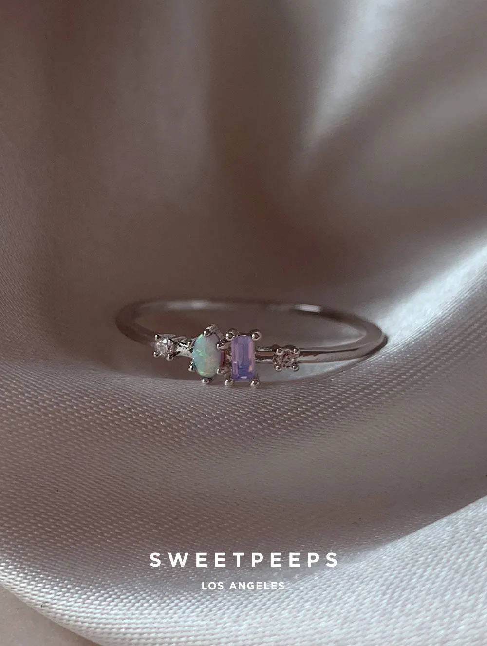 Dixie Opal Ring - Silver