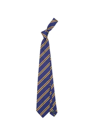 Drake's Blue with Brown Stripe Silk Tie