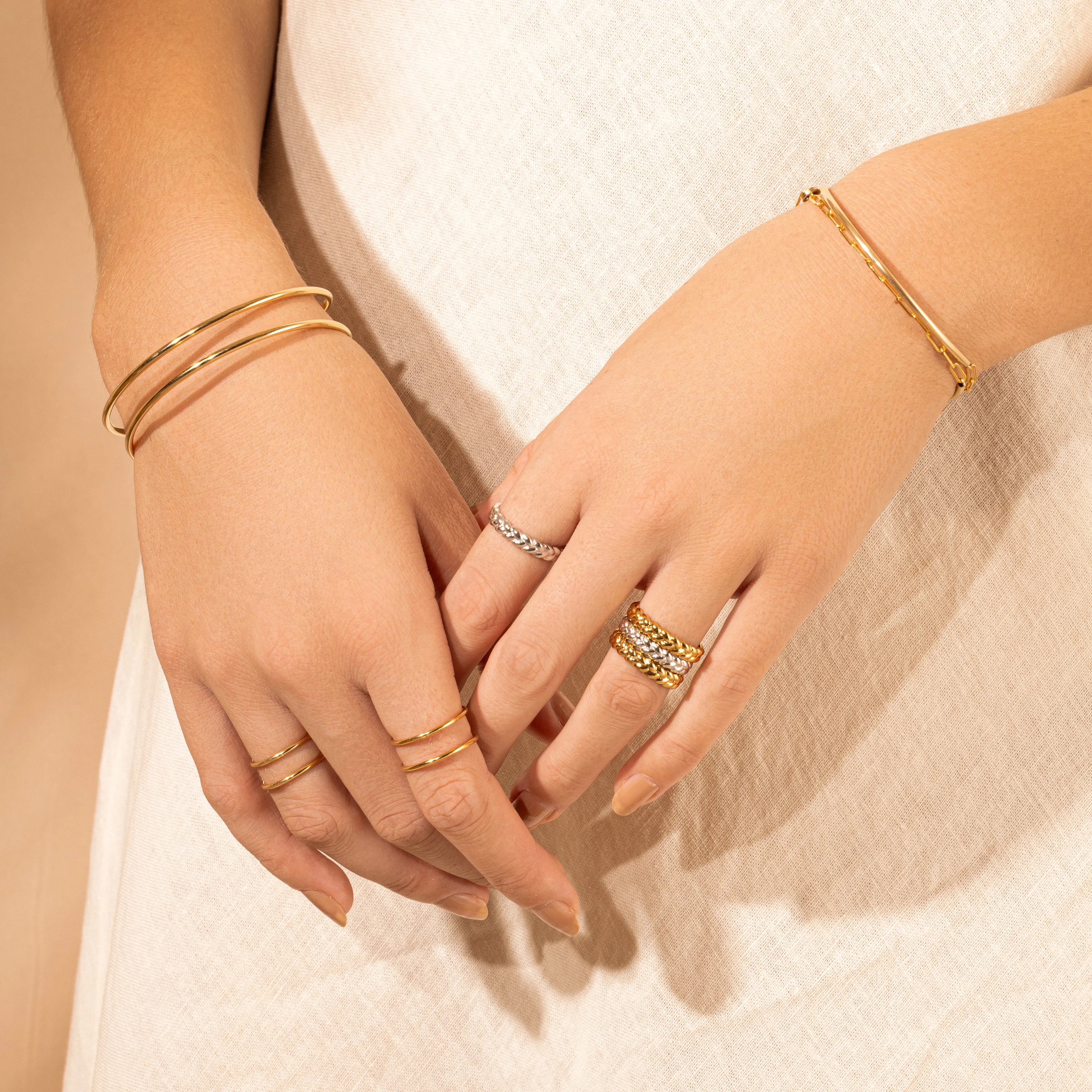 Dreamy Double Band Cuff Bangle
