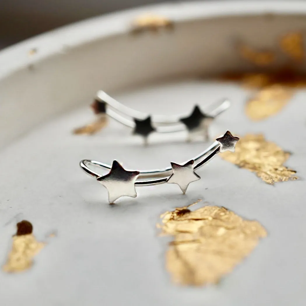 Ear Climbers Sterling Silver Star