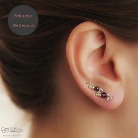 Ear Wings Amethyst Sterling Silver