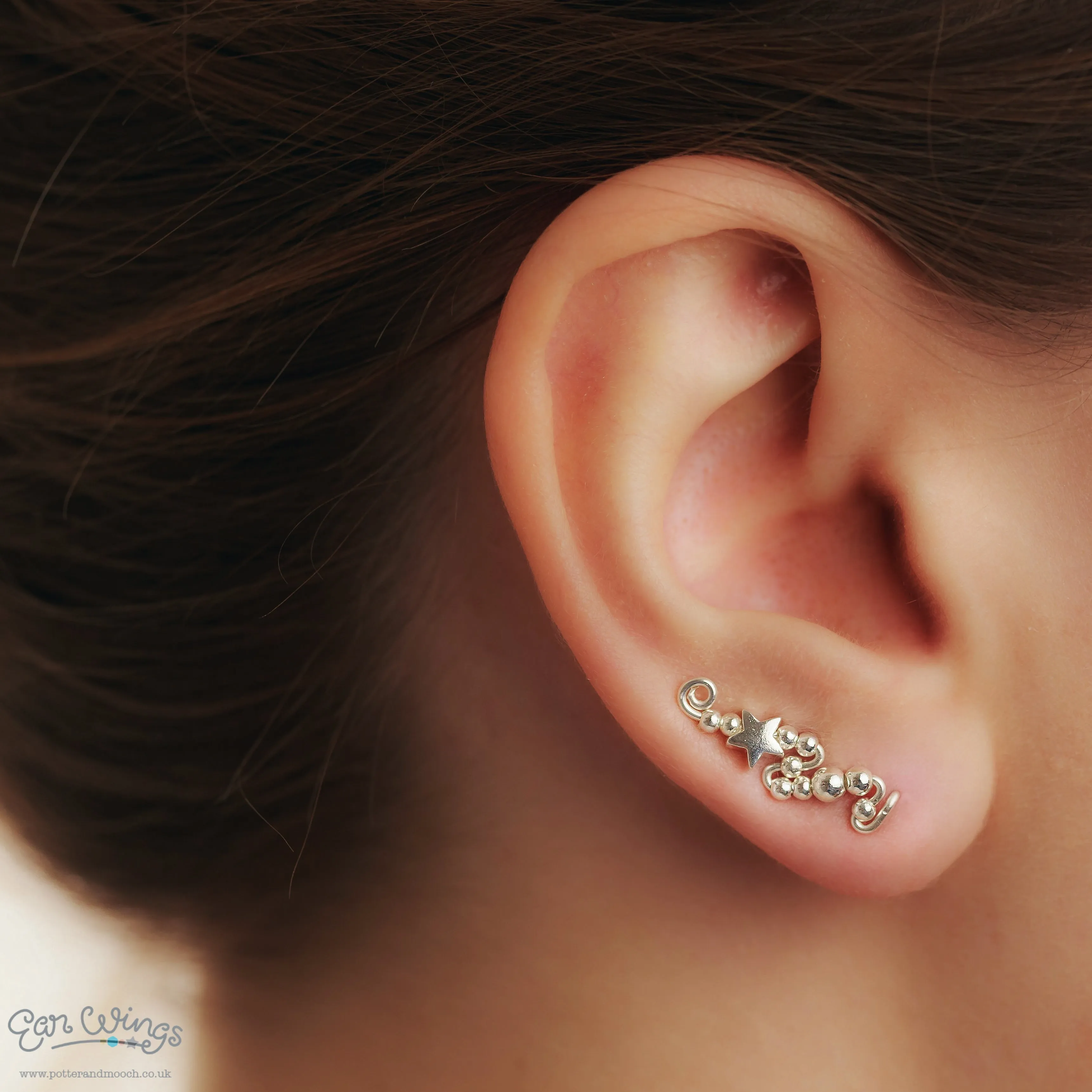 Ear Wings Sterling Silver Star