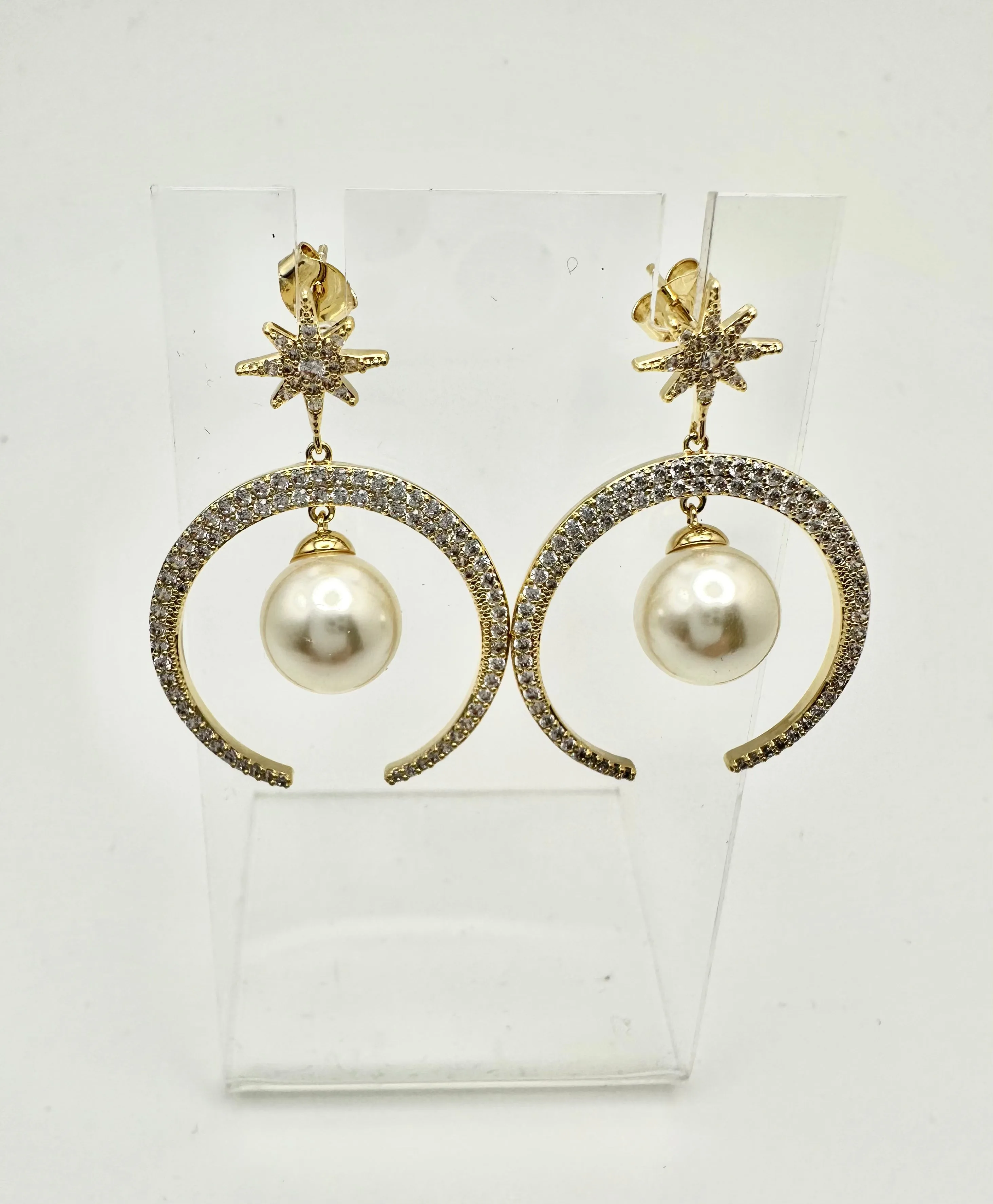 Encircled Pearl Earrings