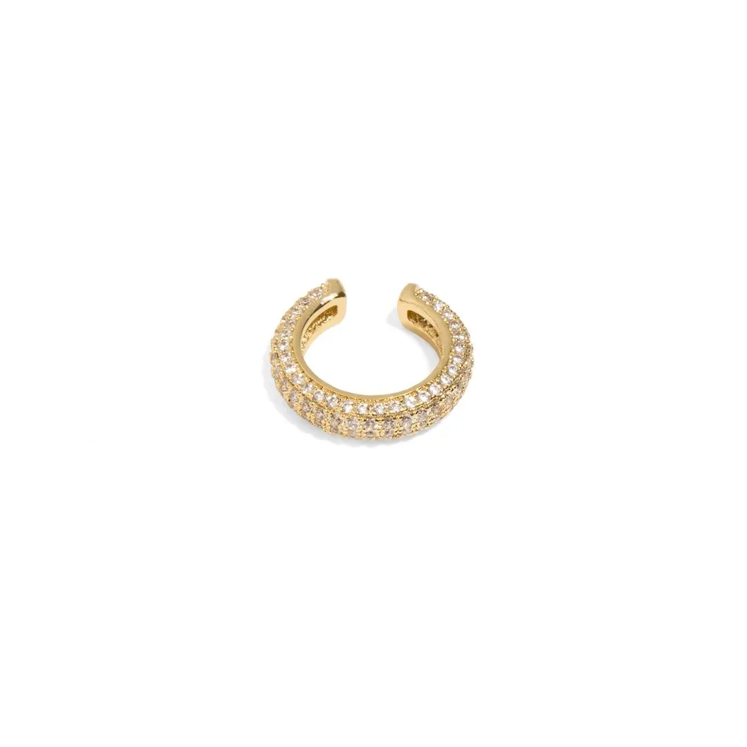 ESSENTIAL GOLDEN PAVE EAR CUFF