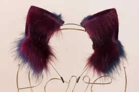faux fur wolf ear-animal ear cosplay plush simulation fox ear headband customized cat ear headband neko ear kitten play ear halloween gifts