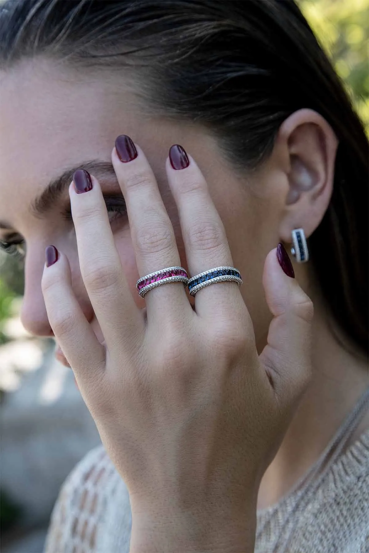 Fuchsia Pavé Ring