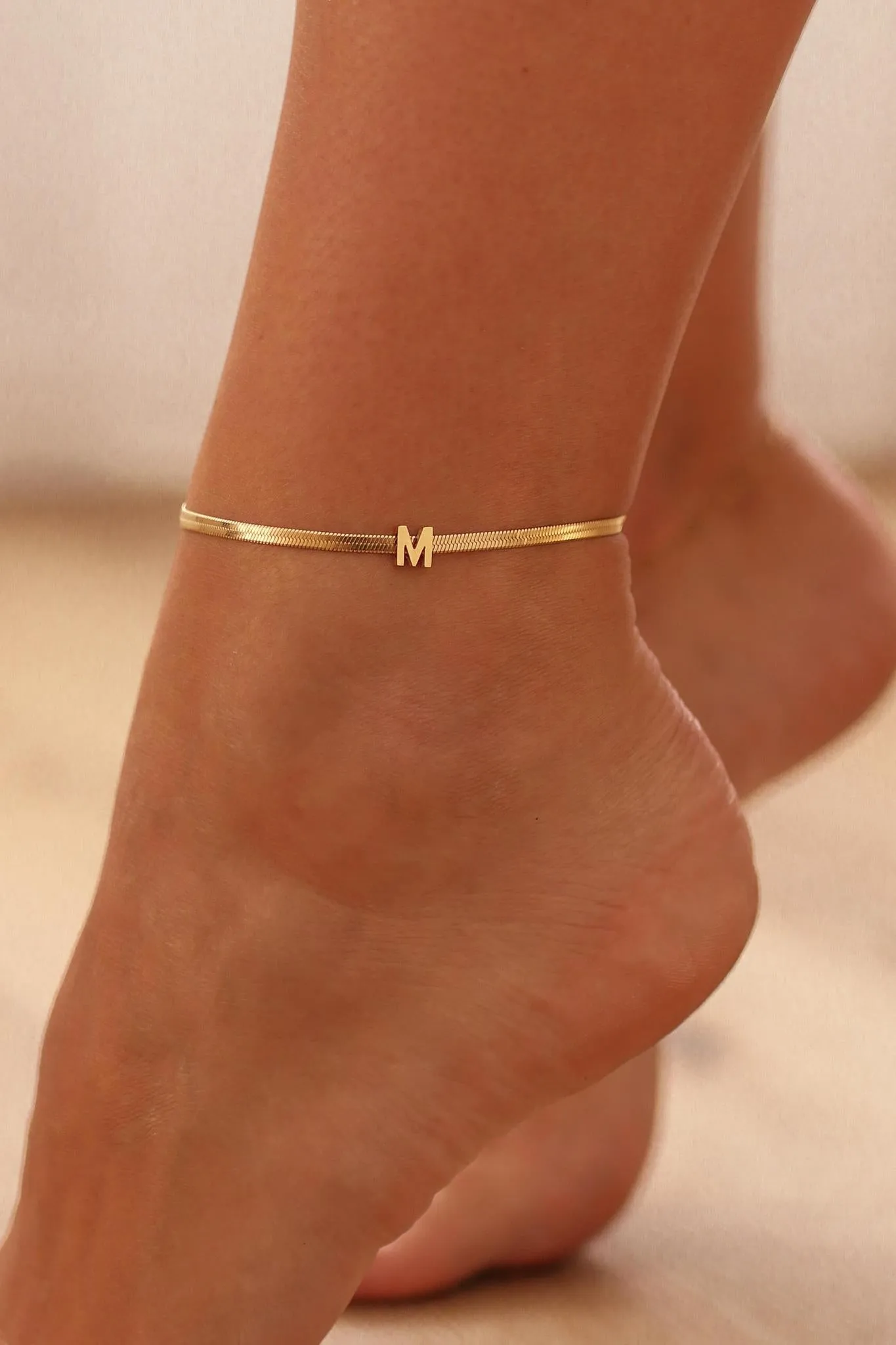 Gabriella - Gold or Silver Stainless Steel Personalised Anklet