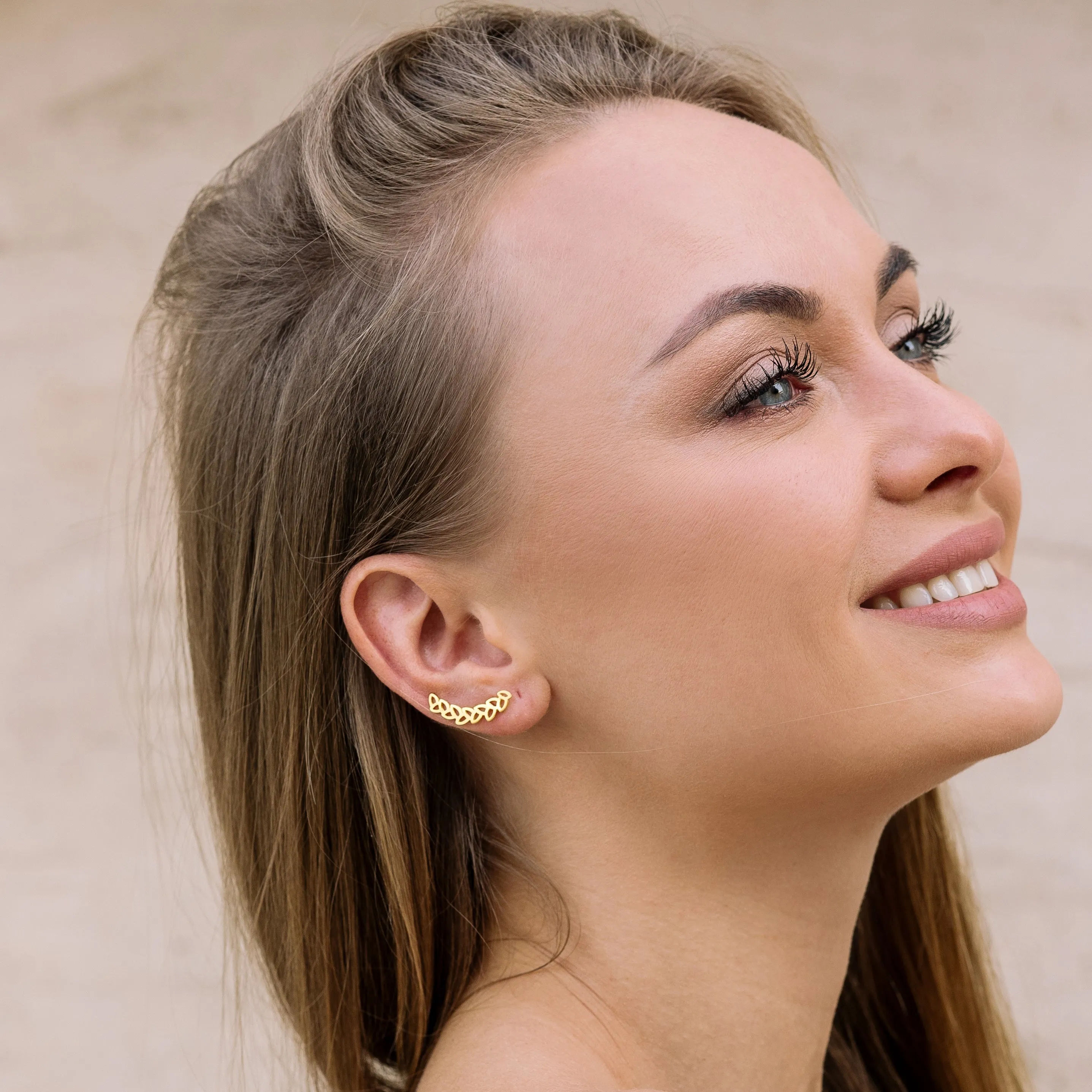 Gold Leaf Ear Climber