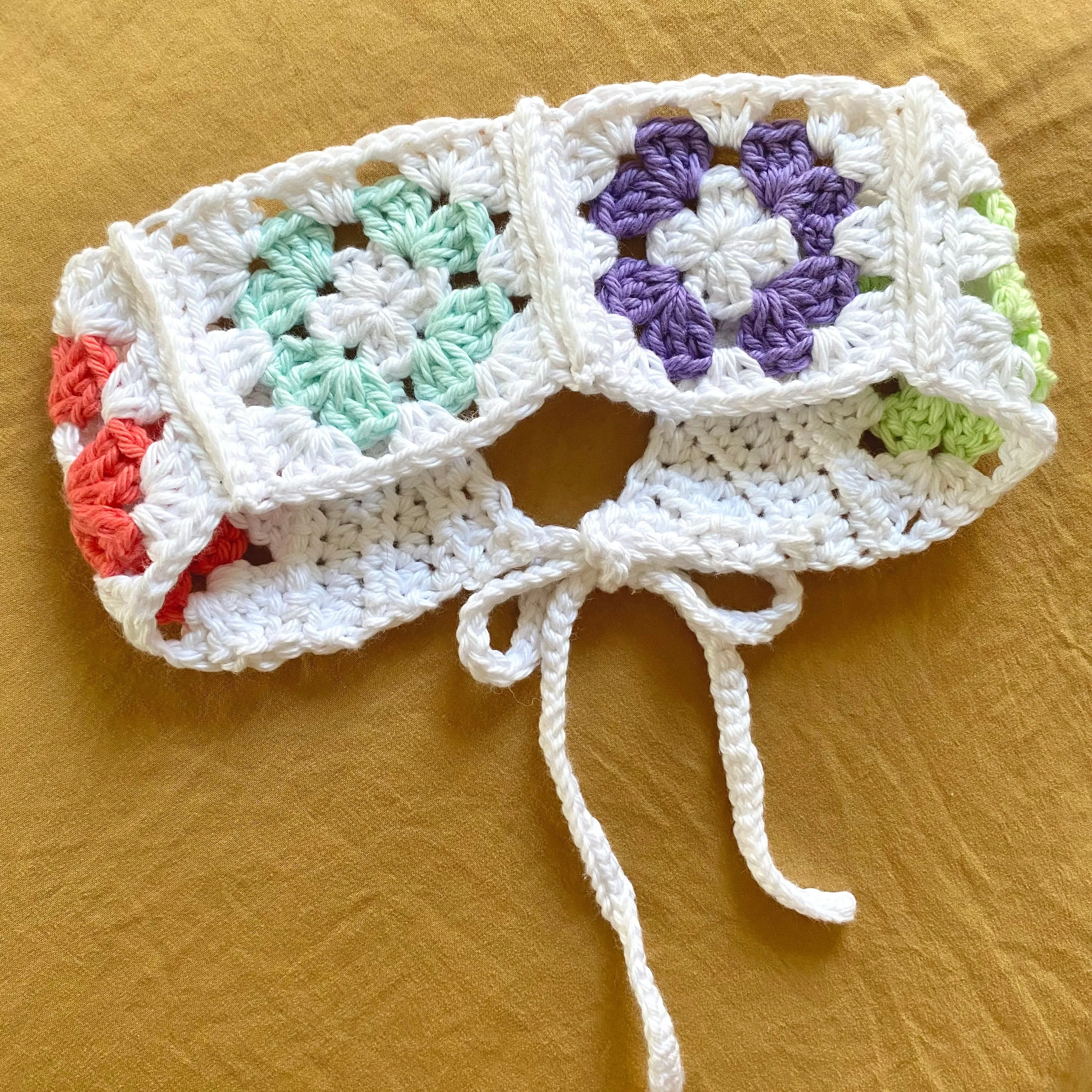 Granny Square Headband Crochet Pattern (Digital Download)