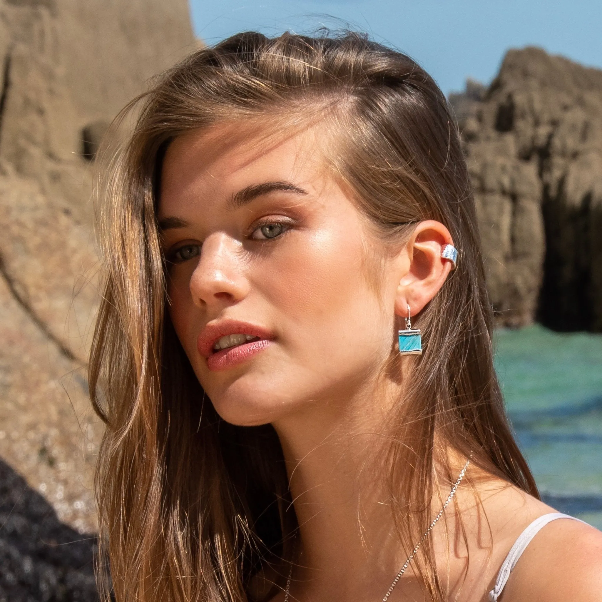 Hammered ear cuff