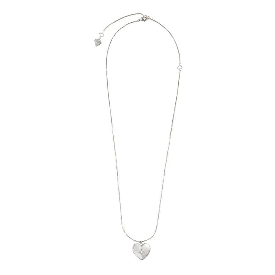 Heart Silver Locket Necklace