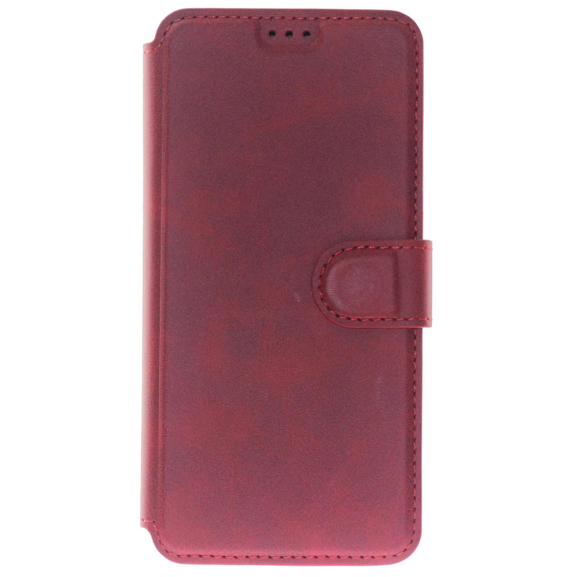 Huawei, P Smart 2019, Leather Wallet Case, Color Red.