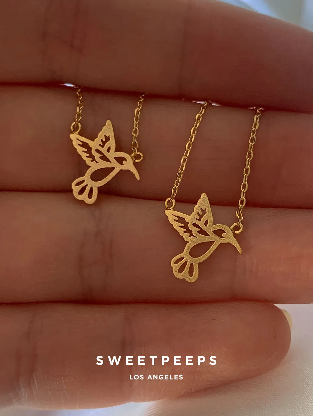 Hummingbird Origami Necklace