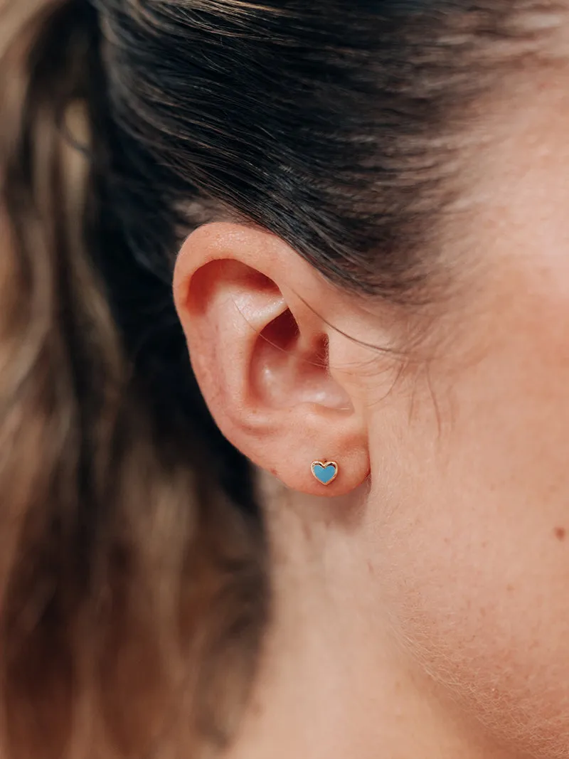 Jac Jo Icon Enamel Heart Studs