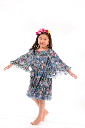 Jacabower Meaghan Butterfly Dress in Multi Colour (Size 3-10)