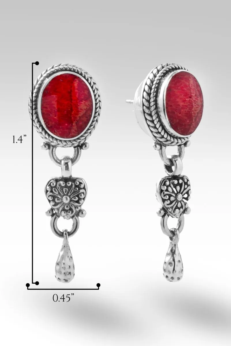 Journey of Enlightenment Earrings™ in Red Indonesian Coral