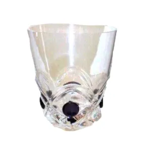 LALIQUE Floride Dark Amethyst Cabochon Whiskey Glasses - Set of 6