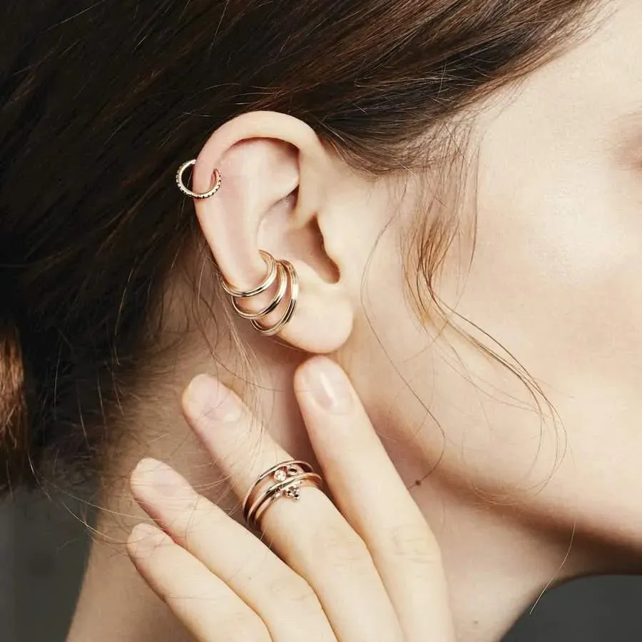 Large Dune Round Ear Cuff
