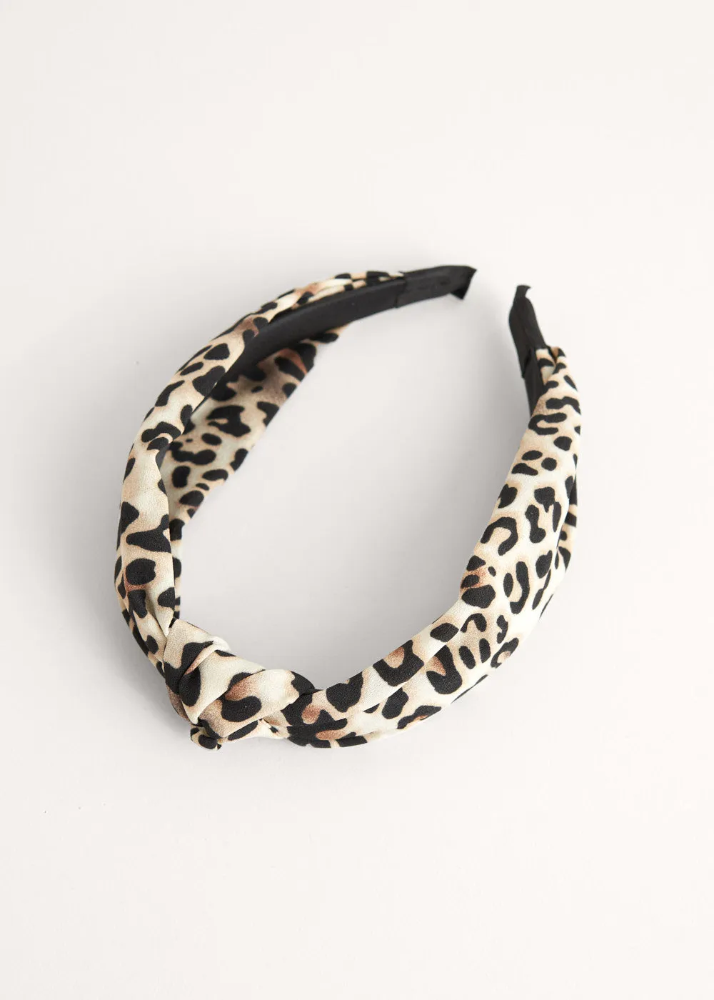 LILLIAN LEOPARD HEADBAND - OATMEAL