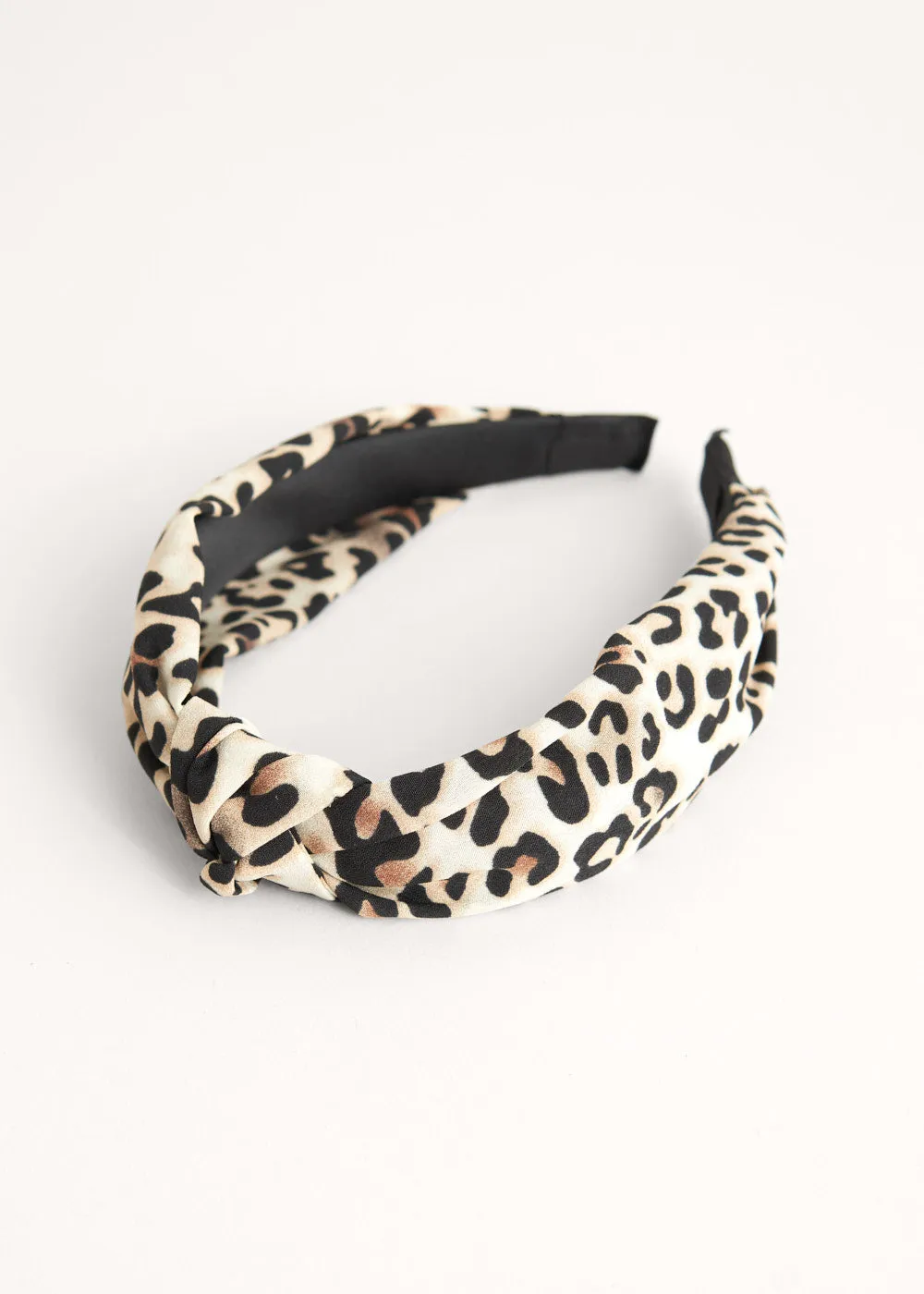 LILLIAN LEOPARD HEADBAND - OATMEAL