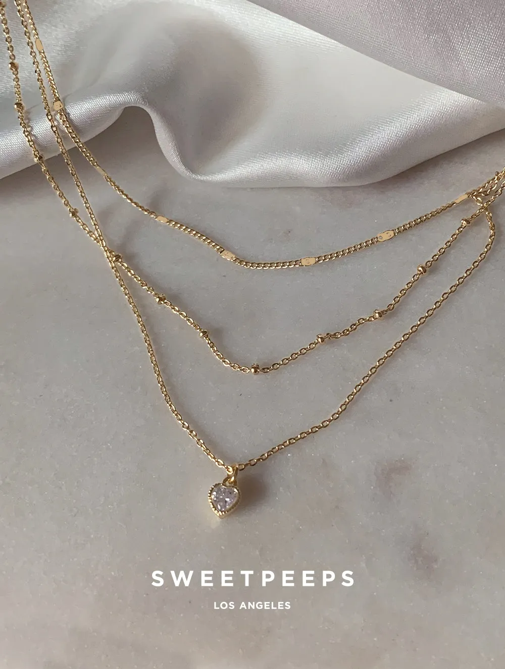 Love Is In The Air 3 Layered Necklace