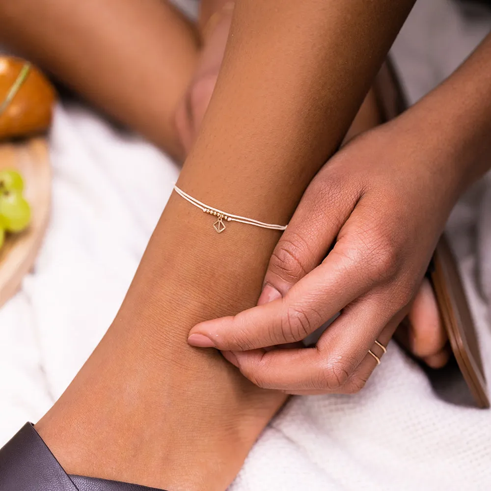 Makaro Mini Anklet - beige
