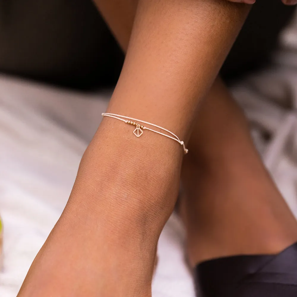 Makaro Mini Anklet - beige