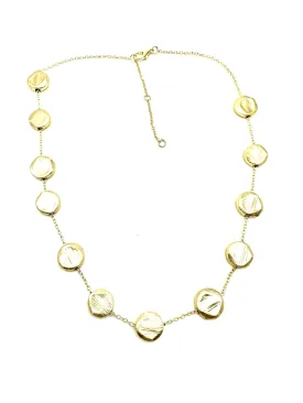 Marco B Short Brushed Disc Necklace