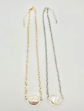 Mariner Chain with Pearl Necklace