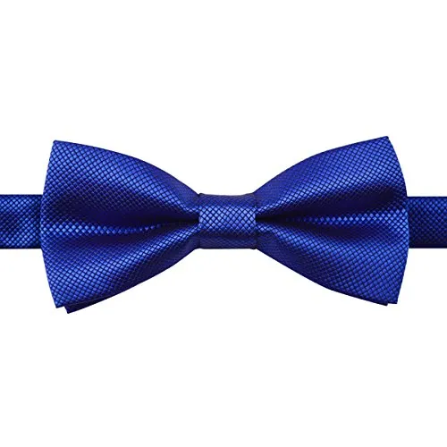 Men's Solid Formal Banded Pre-tied Bow Ties Cufflink Handkerchief Set-054
