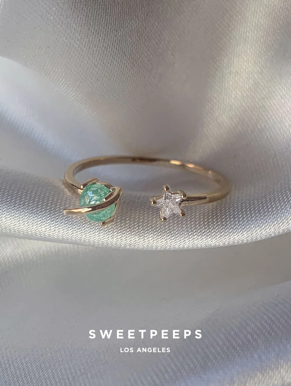 Mint Saturn Ring (Gold)