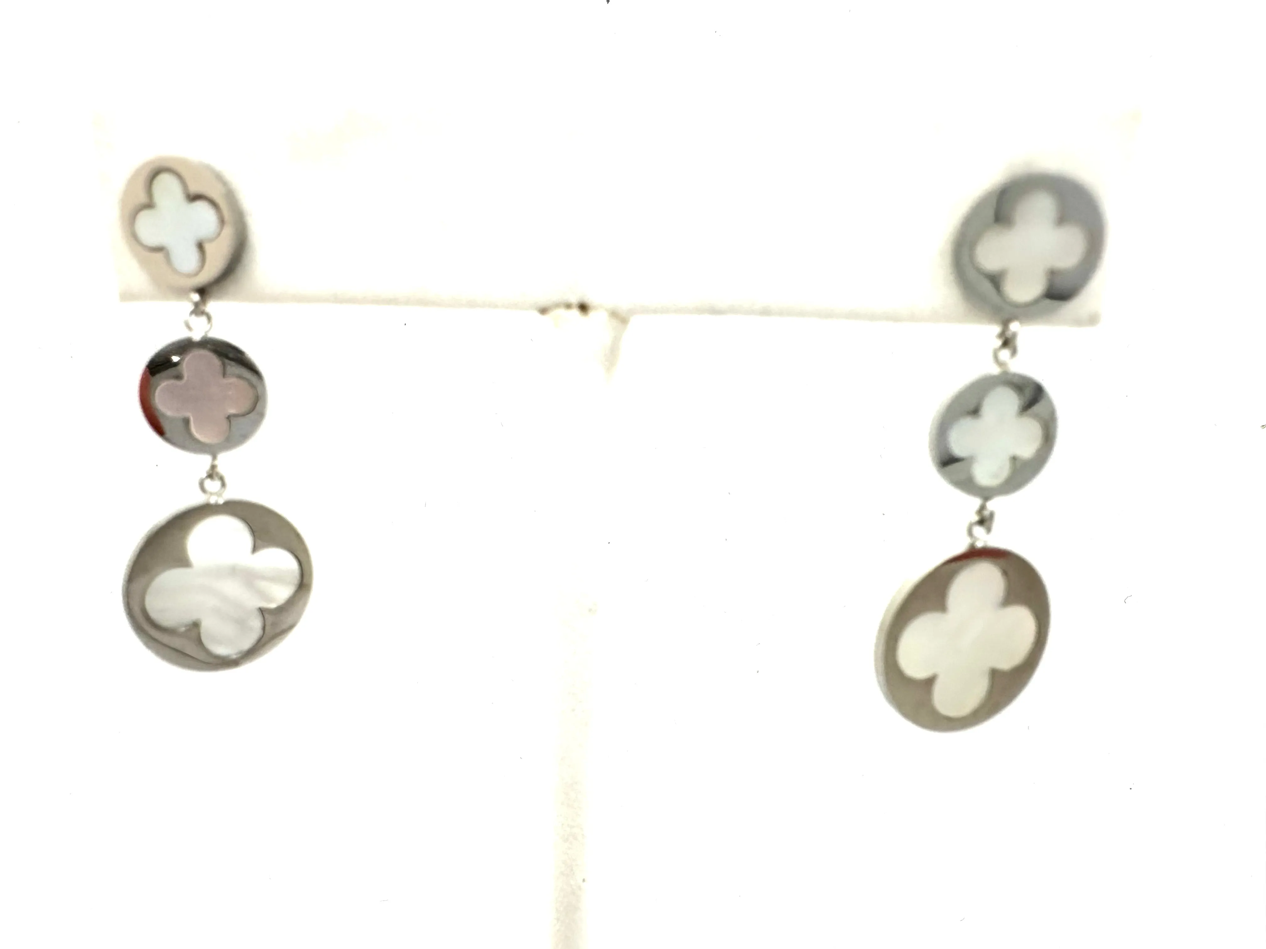 MOP Clover Triple Drop Earring