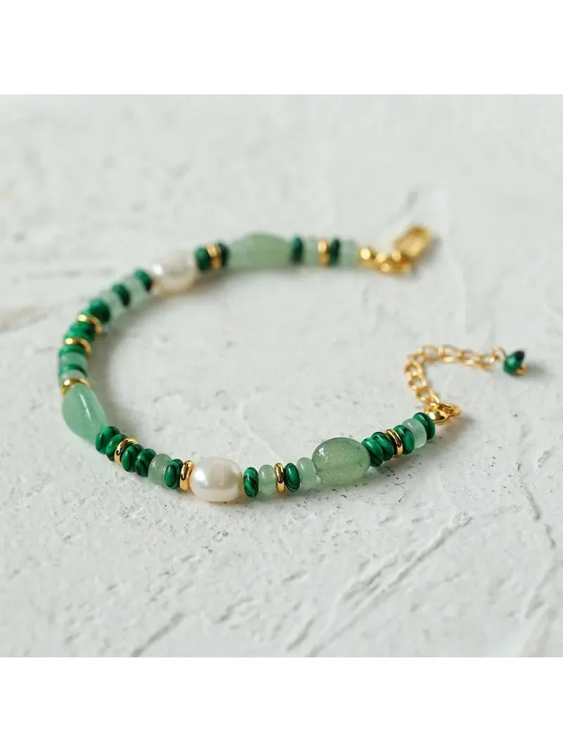 Multiple Irregular Colored Agates Jade Necklace -Green