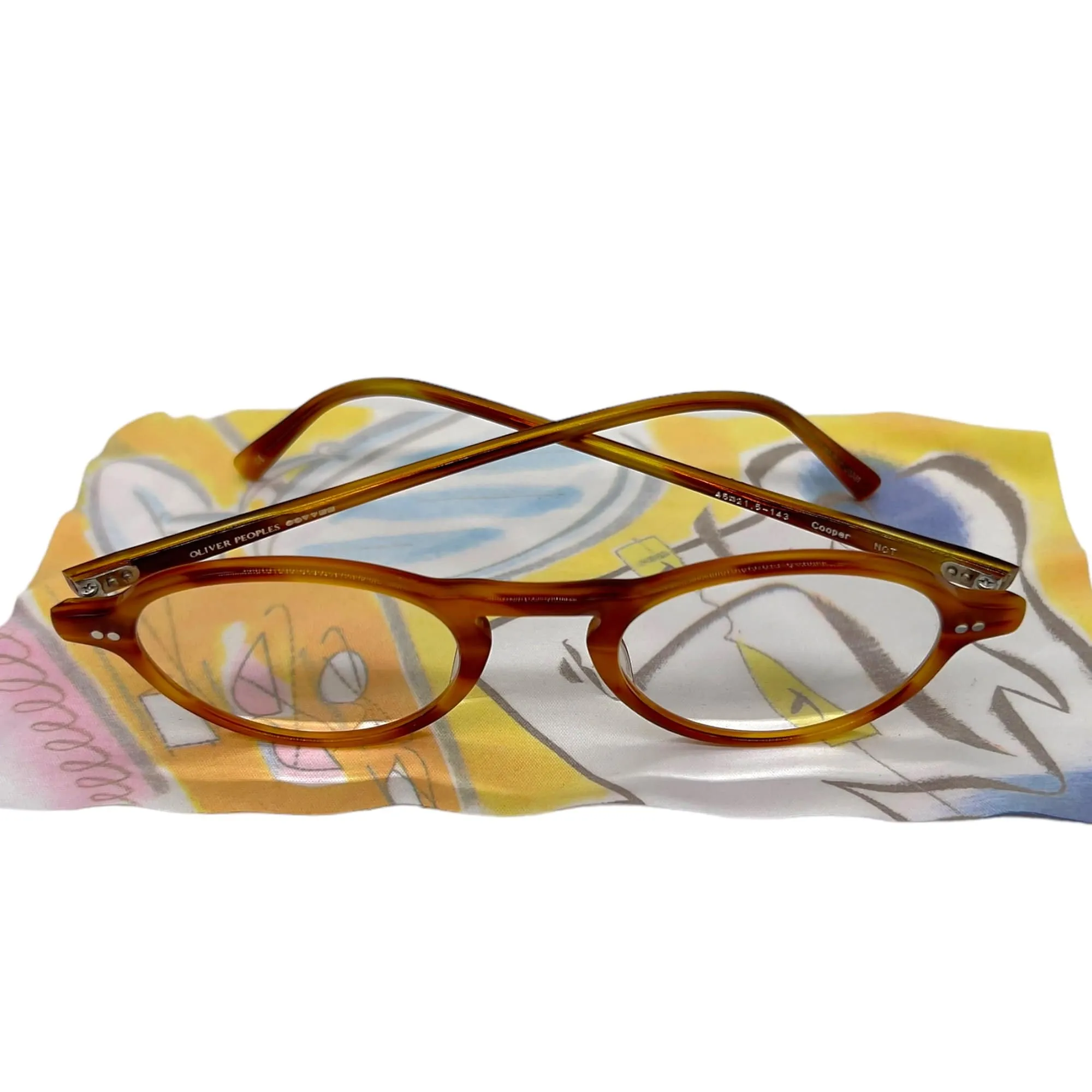 OLIVER PEOPLES Cooper Unisex Eyeglasses - Light Brown & Rust