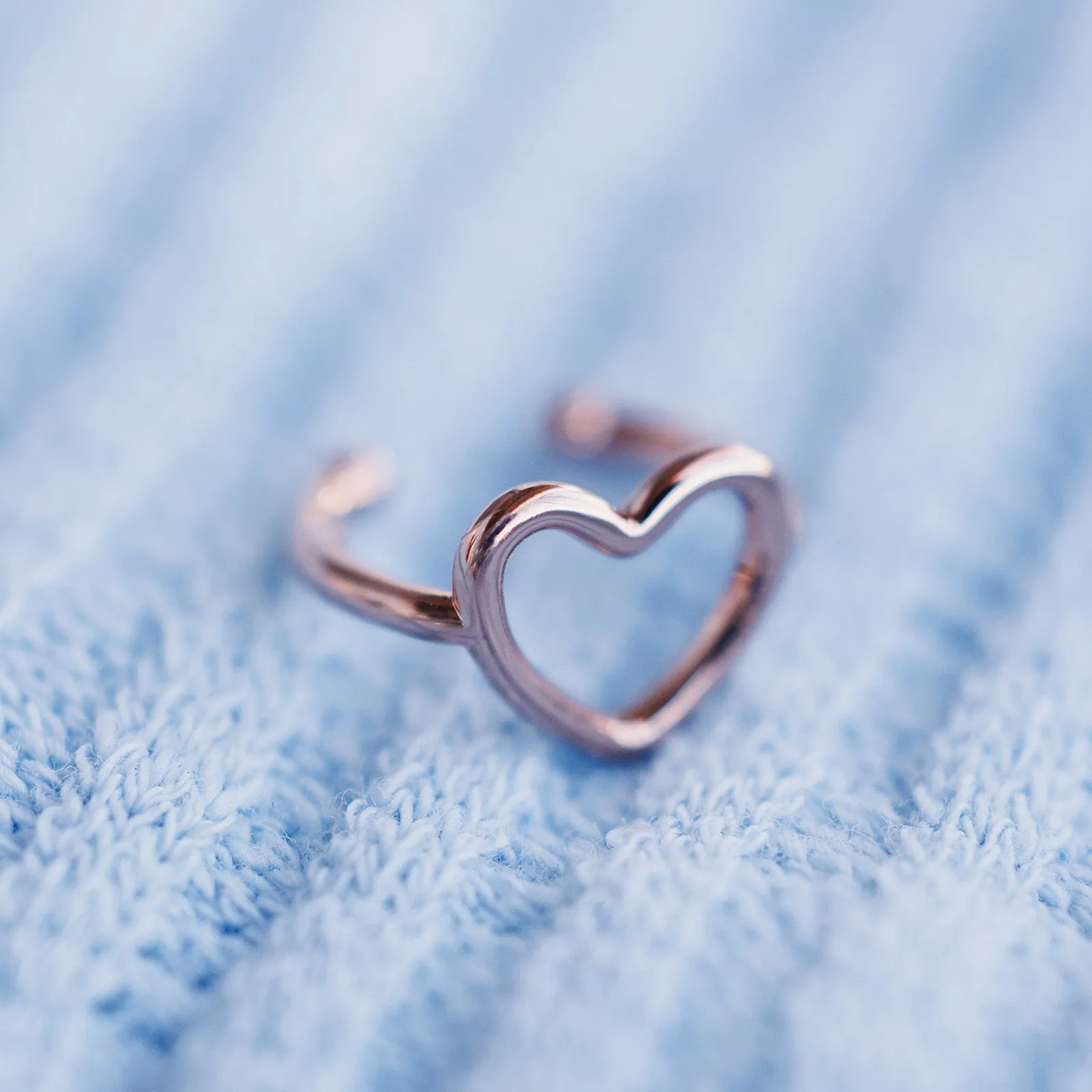 Open Heart Ear Cuff