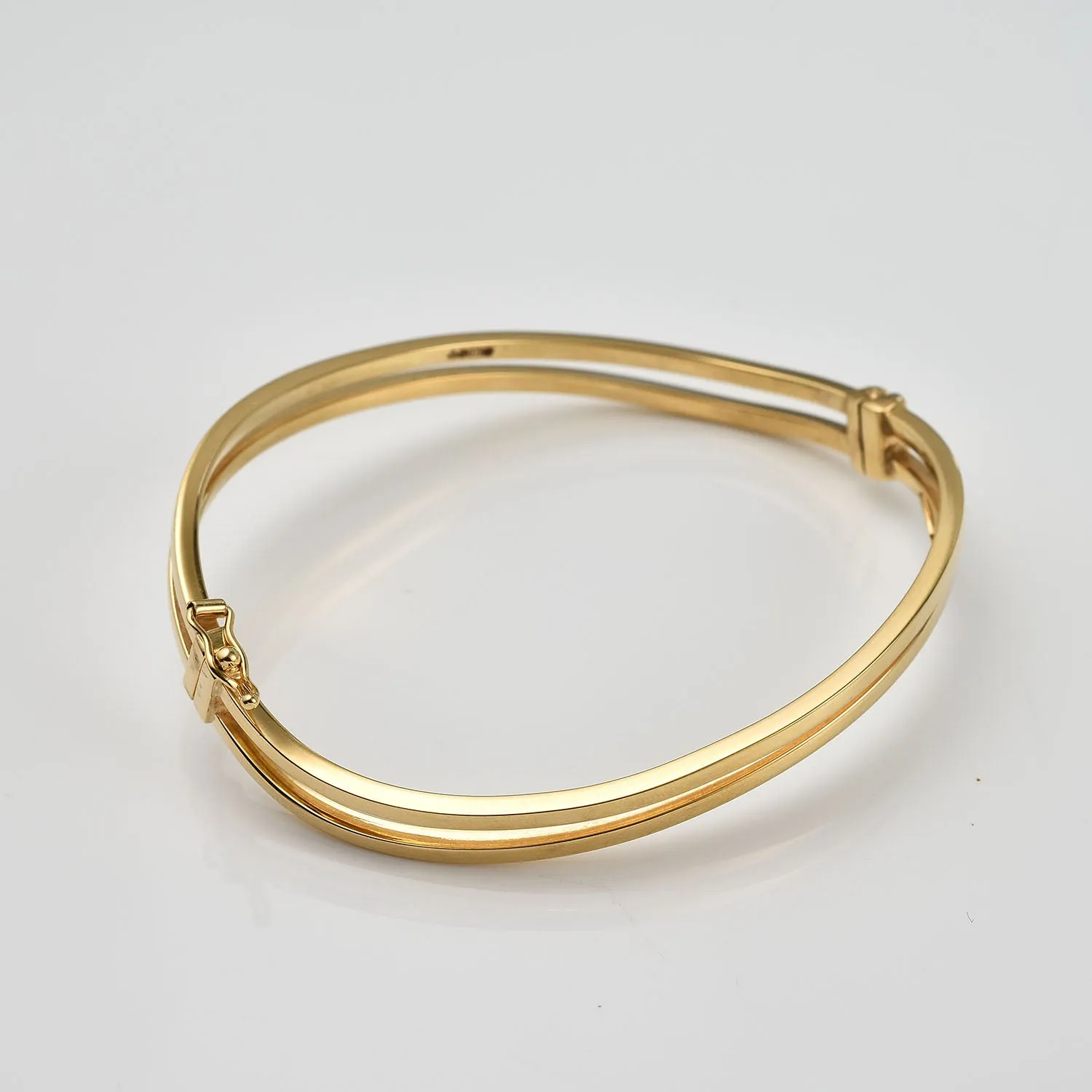 Ouro Double Bar Bangle in 9K Gold