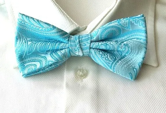 Paisley Turquoise Bowtie
