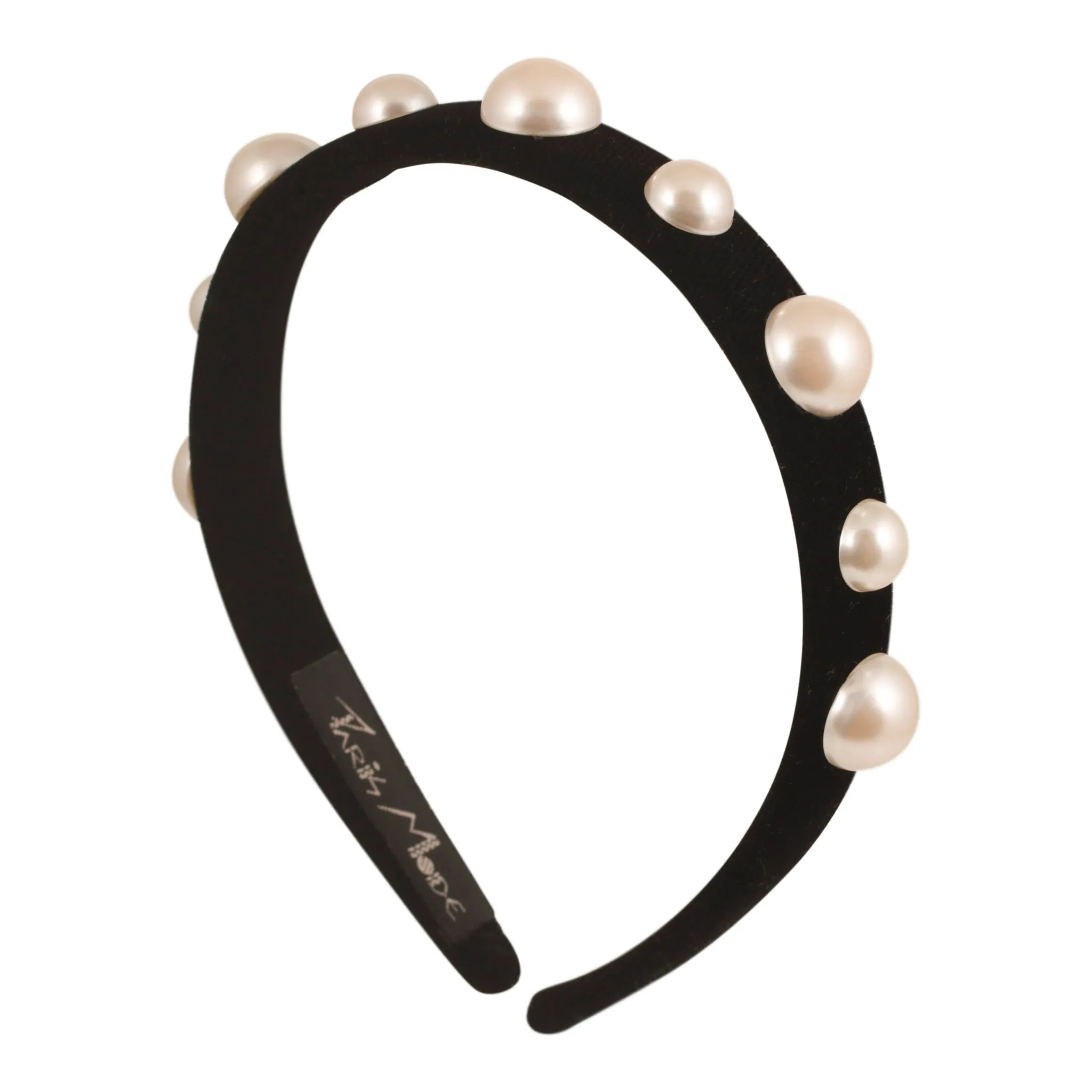 Paris Mode - Velvet Pearl 1.5 Cm Flat Headband