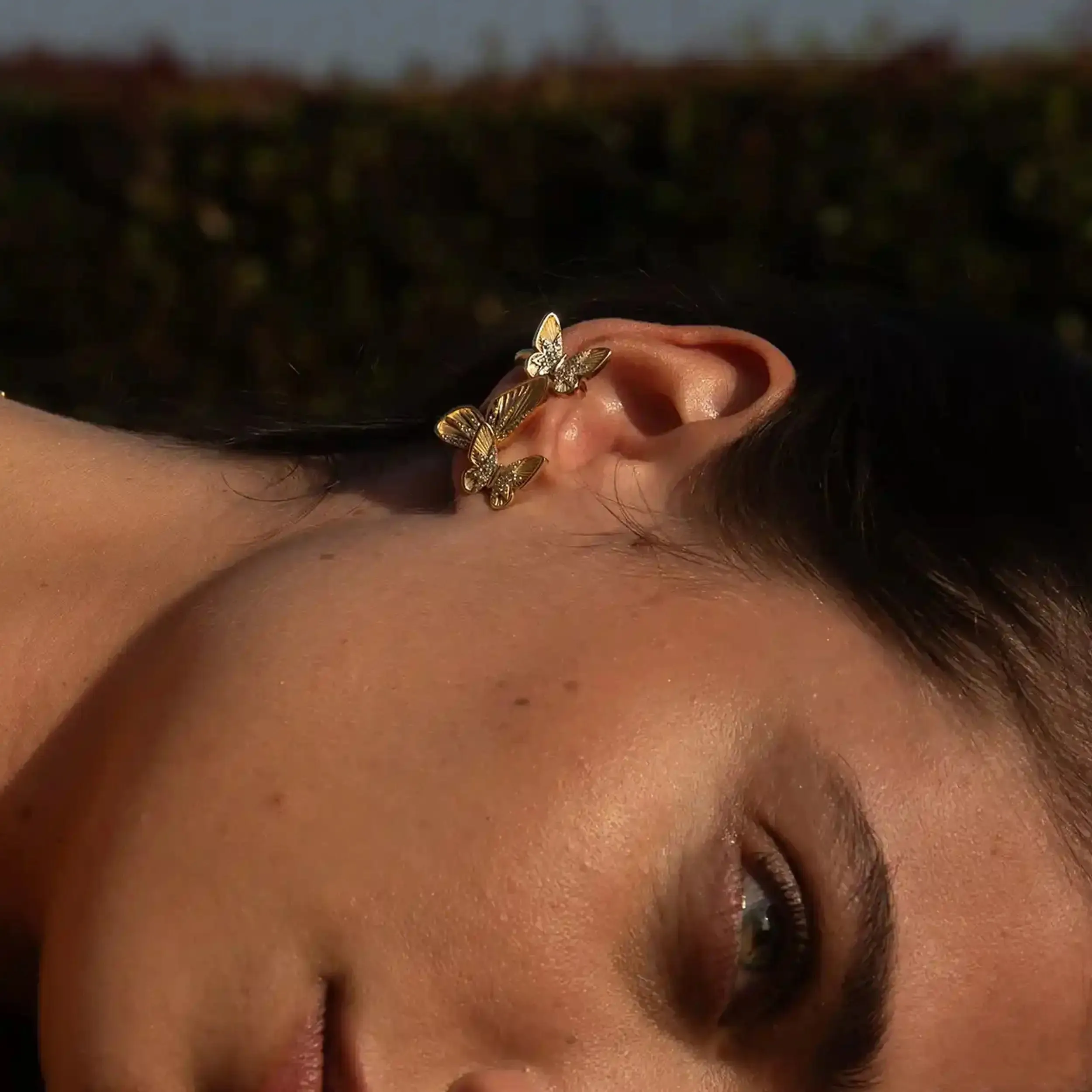 Pavé Butterfly Ear Cuff Set
