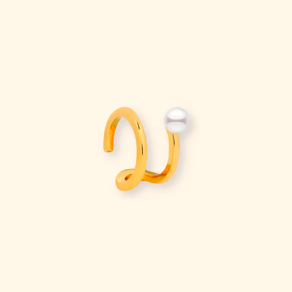 Pearl Double Bar Ear Cuff