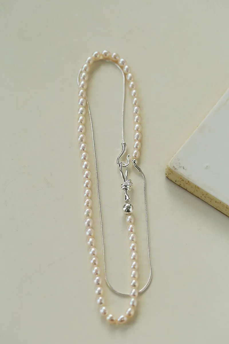Pearl Splicing Chain Multilayer Long Necklace Sweater Chain