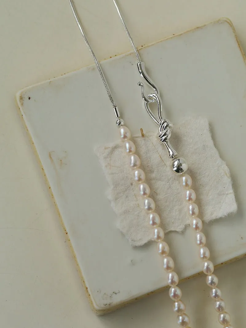 Pearl Splicing Chain Multilayer Long Necklace Sweater Chain